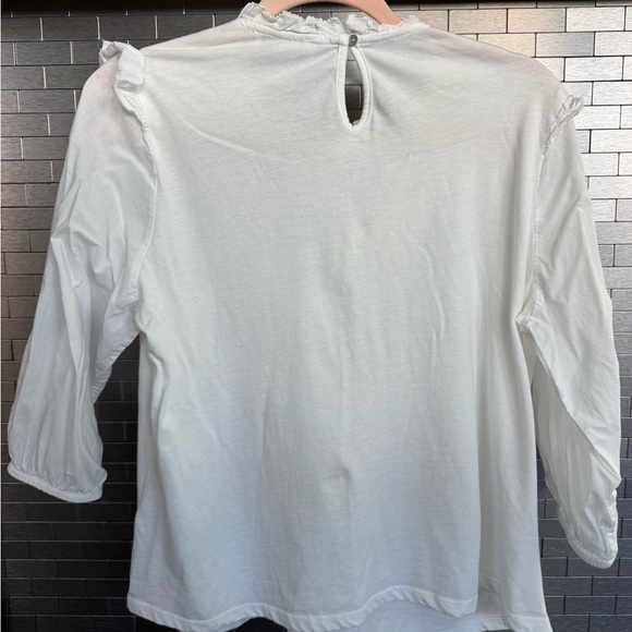 Lace & Ruffle White Blouse - Picture 3 of 5